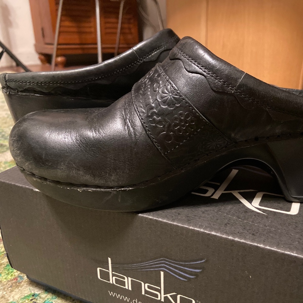 Size 40 Black Dansko Clogs